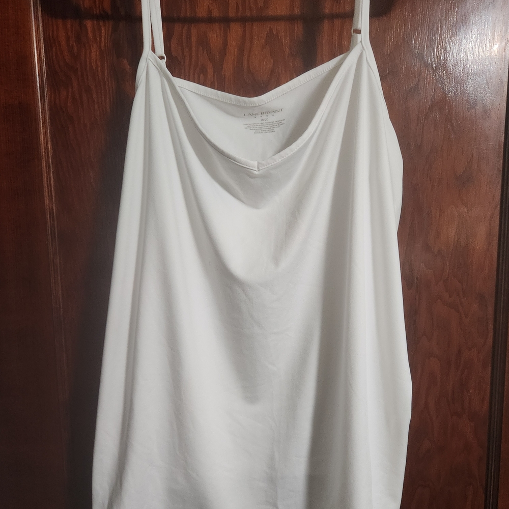 Lane Bryant White Cowl Neck Camisole